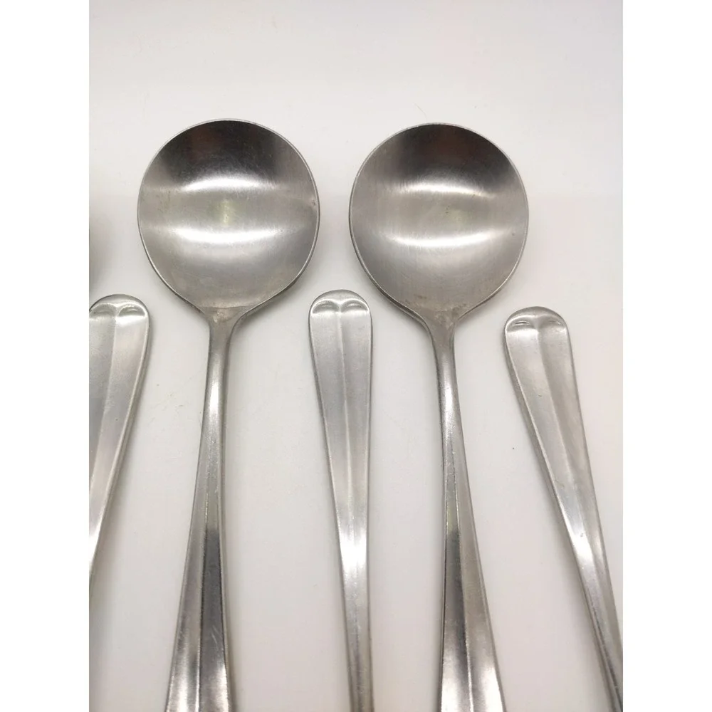 Supreme Cutlery Towle Japan Liberty Bell Stainless Steel Soup Spoon Set of (8)